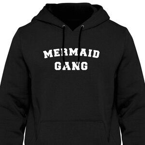 New Mermaid Gang Black Hoodie Fleece Sweatshirt